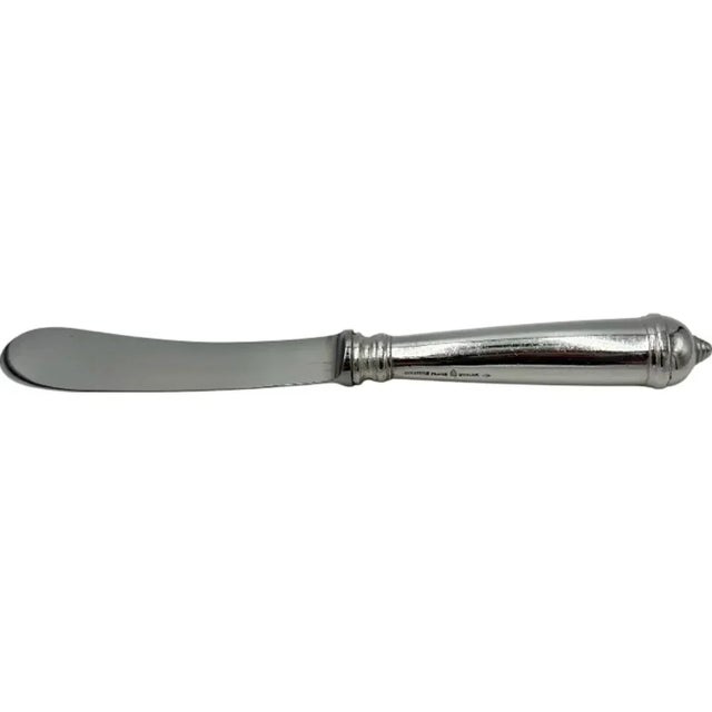 Vintage Christofle France Sterling Silver Knife Butter Cheese Spreader For Sale - Image 11 of 12