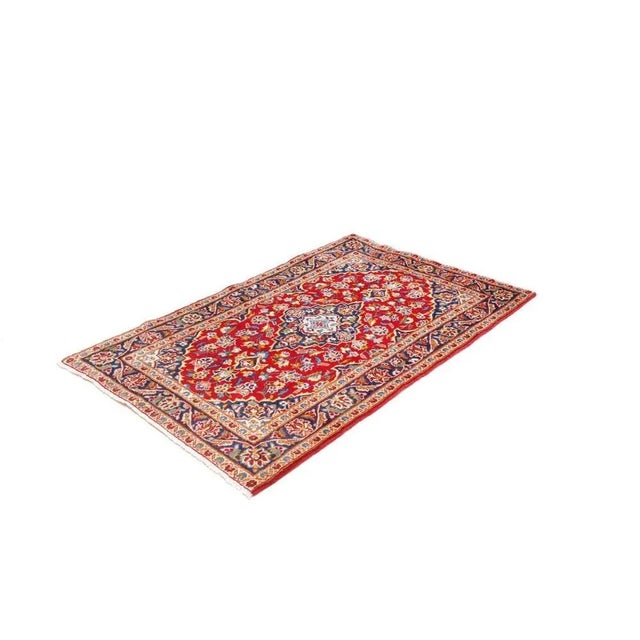 Kashan Rug in Hand-Knotted Wool For Sale - Image 11 of 11