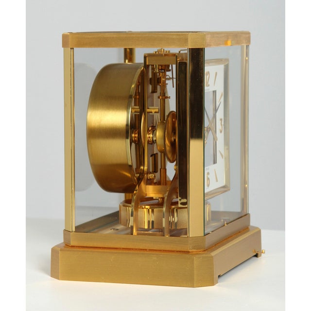 Mid-Century Modern Vintage Atmos Clock with Square Dial from Jaeger Lecoultre, 1980 For Sale - Image 3 of 12
