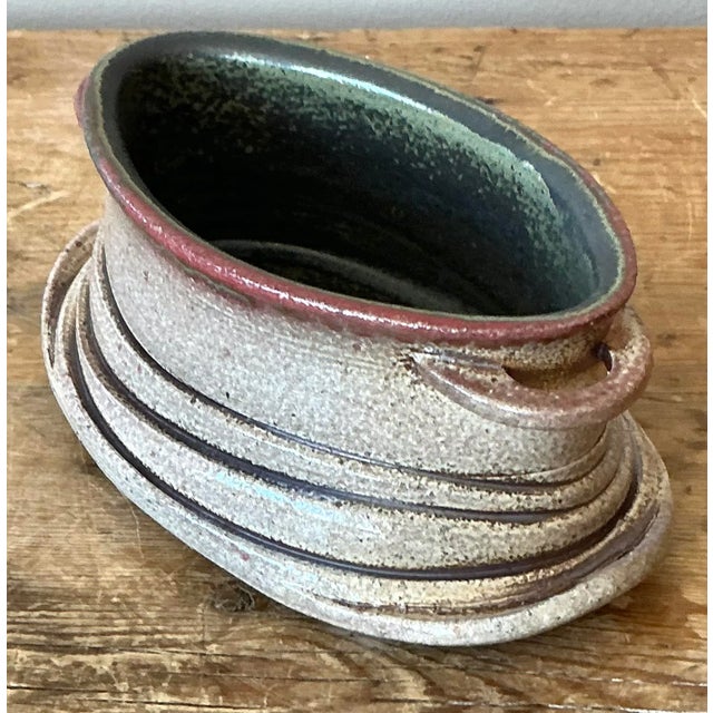 Vintage Boho Studio Pottery Bowl For Sale - Image 4 of 6