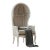 French Louis XV Style Upholstered Porter Balloon Chair For Sale