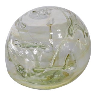 Art Glass Witch's Ball by Peter Bramhall C. 1976 For Sale