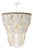 Lorelei Wood Bead Chandelier, White For Sale
