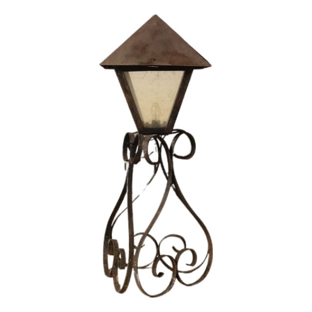 19th Century French Neo Gothic Iron Lantern For Sale