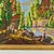 Large Vintage Framed Needlepoint Painting of Colorful Village River Scene For Sale In New York - Image 6 of 9