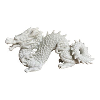 Vintage Fitz and Floyd Blanc De Chine Porcelain Dragon For Sale