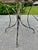 Black Mid 20th Century Round Wrought Iron Table W/Umbrella Hole Mesh Top Salterini Woodard Style Outdoor For Sale - Image 8 of 11