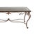 Italian Wrought Iron Framed Laminated Marble-Design Wood Console / Entry Table For Sale - Image 4 of 9