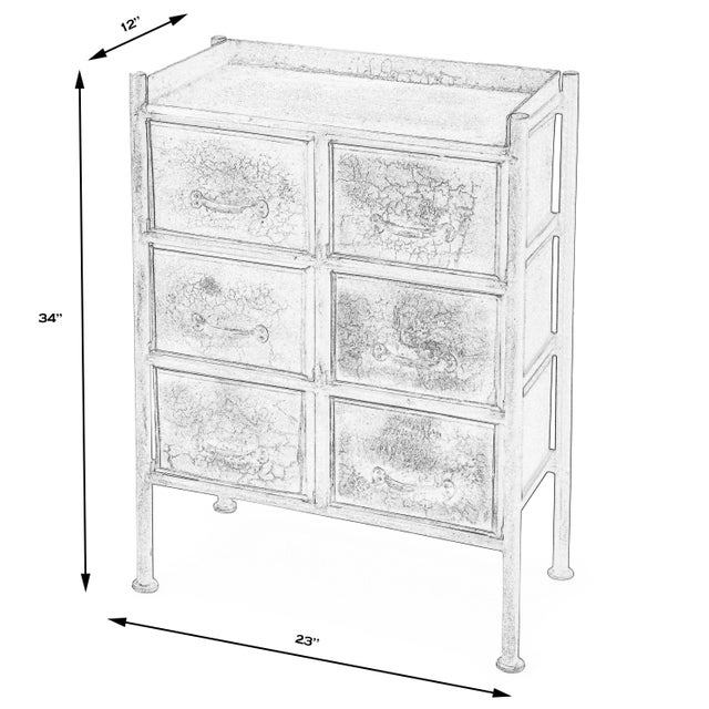 Spritely Home Accent Furniture Cameron Industrial Chic Drawer Chest, Bronze For Sale - Image 4 of 10