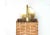 2020s Rectangular Cane Rattan & Brass Wall Sconce For Sale - Image 5 of 10