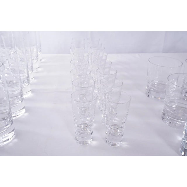 2010s 20 Baccarat Crystal Drinking Glass, 16 Baccarat Crystal Liquor Shot Glass, 6 Baccarat Crystal Whiskey Glass, and 10 Riedel Vinum Water Glasses For Sale - Image 5 of 6