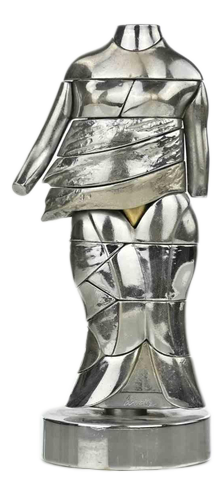 Miguel Berrocal, Mini-Caryatid, 1960s, Nickel-Plated Metal
