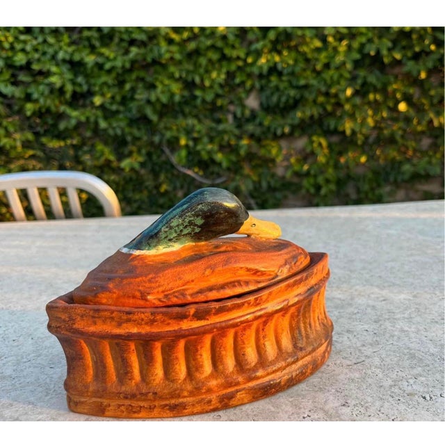 Ceramic Antique French Pillivuyt Duck Terrine With Lid, Late 19th Century For Sale - Image 7 of 7