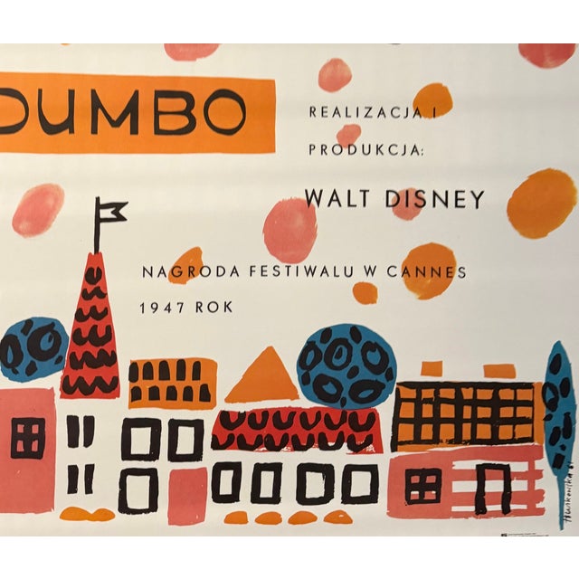 2020s A. Huskowska – Dumbo (1961), Official Limited Edition Reprint Poster No. 26, Printed in Poland For Sale - Image 5 of 8