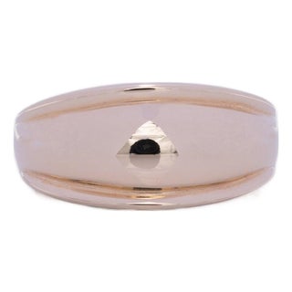 Estate Plain Band Ring in Solid 14k Yellow Gold – Classic Minimalist Band Ring, Size 6.75 For Sale