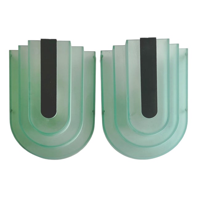 Postmodern Acrylic Wall Lights from Herda, Netherlands, 1980s, Set of 2 For Sale