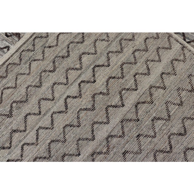 Neutral Tone Tribal Design Rug by Keivan Woven Arts, 6'7" X 8'3" For Sale - Image 14 of 14