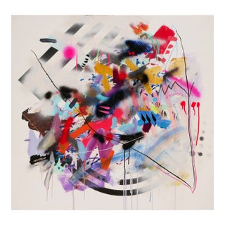 2022 "Untitled (After Art Blakey)" Colorful Abstract Mixed Media Painting by David Hardaker For Sale