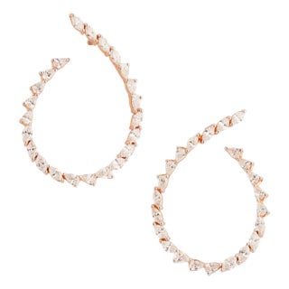 Natural fancy diamond 3.50cts earring in 18k gold For Sale