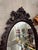 Vintage Hand Carved Wooden Oval Wall Mirror For Sale - Image 4 of 4