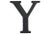 Mid-Century Modern Vintage Aluminum Letter Y For Sale - Image 3 of 3