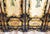 Antique Italian Floral Scarlet & Black Venetian Painted 4 Panel Folding Screen For Sale - Image 14 of 15