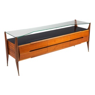 Italian Walnut Sideboard attributed to G. Cecchini and C. Cantu, Italy, 1950 For Sale