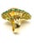 Bochic "Orient" Vintage Green Emerald & HoneyCitrine Ring Set 18K Gold & Silver For Sale - Image 11 of 18