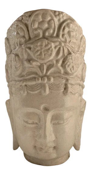 Ivory Majolica Quan Yin Buddha Head