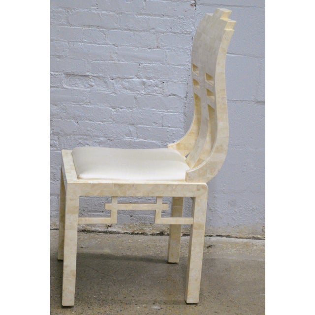 Maitland - Smith 1980s Maitland Smith Style Tessellated Fossil Stone Regency Style Chair For Sale - Image 4 of 11