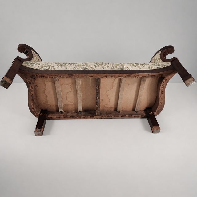 Biedermeier Walnut Veneer Sofa For Sale - Image 3 of 11