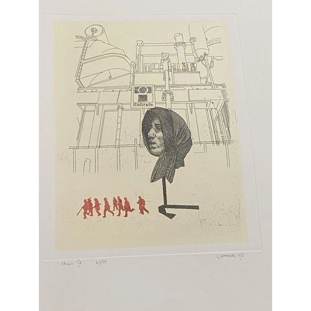 Giuseppe Guerreschi, Composition, 1974, Etching For Sale