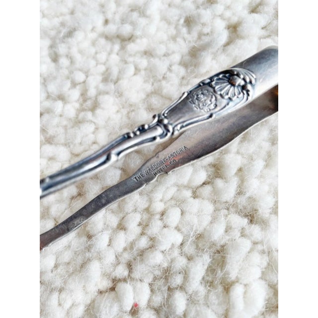 A beautiful set of antique circa early 1900s silver plated sugar cube tongs (also perfect for a small ice bucket or...