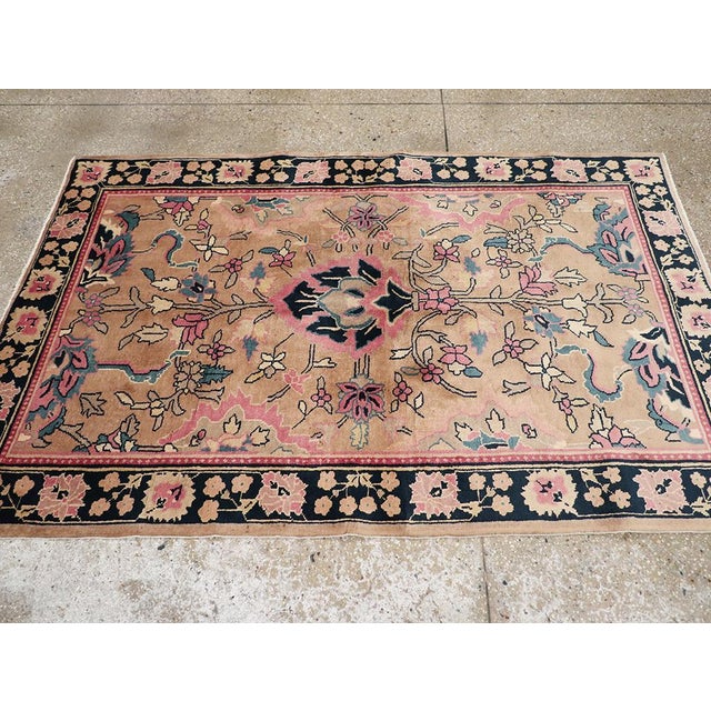 Galerie Shabab Collection Early 20th Century Indian Lahore Accent Rug For Sale - Image 4 of 8
