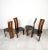 Wood & Leather Chairs by Mario Marenco for Mobil Girgi, Italy, 1970s, Set of 4 For Sale - Image 9 of 15