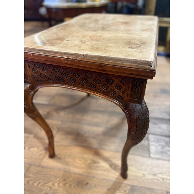 Wood Circa 1750 Louis XV Epoque Walnut Table For Sale - Image 7 of 10