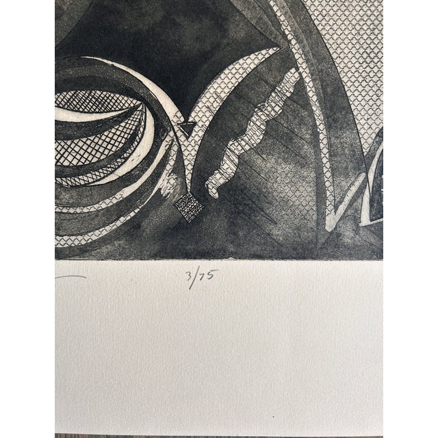 This is a fantastic original limited edition etching and aquatint by listed Belgian-American artist Annette Robyns...