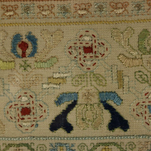 Antique Charles II Band Sampler, 1672, by e.y For Sale - Image 15 of 18