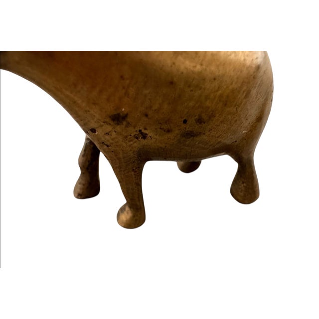 A Quintet of Vintage Brass Elephants: Symbols of Enduring Grace For Sale - Image 11 of 13