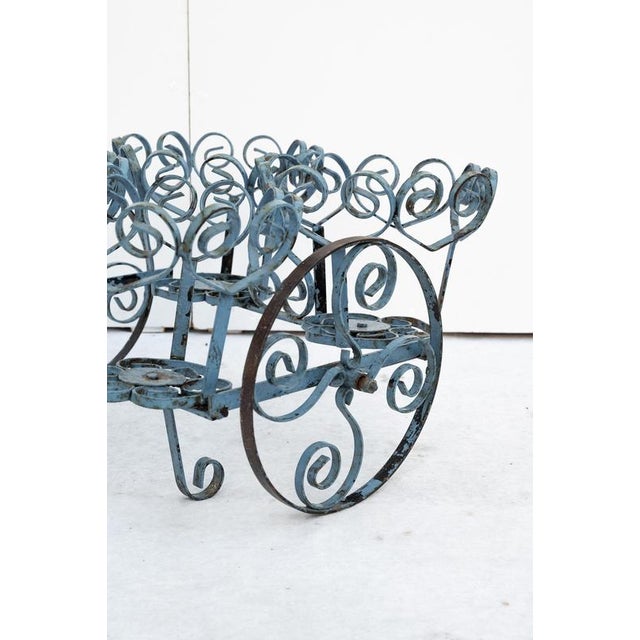 Metal Wrought Iron Planter Carriage, 1960s, Set of 2 For Sale - Image 7 of 9