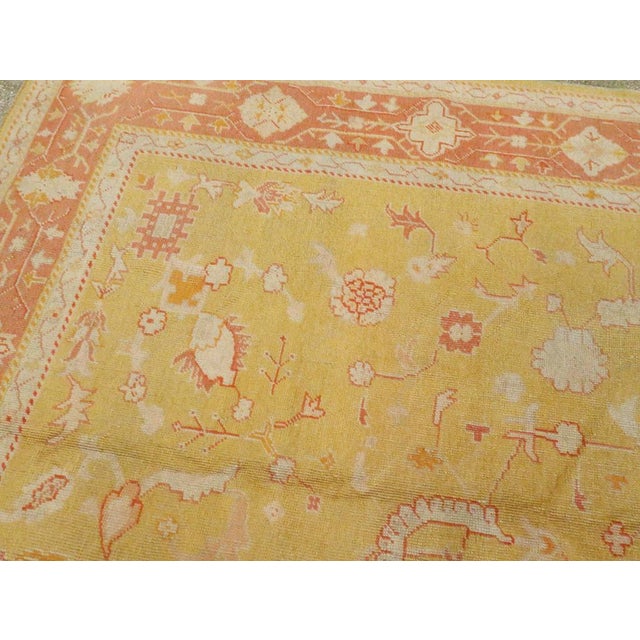 Galerie Shabab Collection Early 20th Century Turkish Oushak Room Size Carpet For Sale - Image 4 of 7