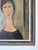 1970s Amadeo Modigliani Style Portrait Reproduction – Casein on Masonite Painting, Framed For Sale - Image 10 of 12
