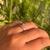 Natural Ruby & Diamond Split Shank Bypass Ring Size 4 in 14k White Gold For Sale In New York - Image 6 of 16