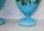Pair of 19th Century French Opaline Blue Vases- A Pair of 2 For Sale - Image 4 of 11