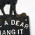 Vintage Cast Iron Hook-"Be a Dear Hang It Here" For Sale - Image 4 of 6