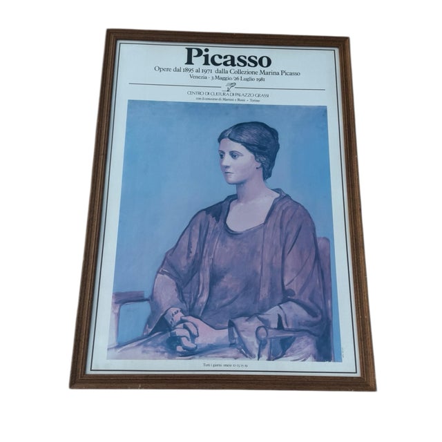 Italian Vintage Italian Exhibit Poster for Picasso Exhibit in Venice, Italy 1981 For Sale - Image 3 of 6