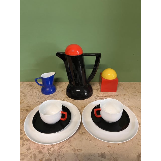 Black Coffee Service by Lutz Rabold, 1985, Set of 5 For Sale - Image 8 of 11