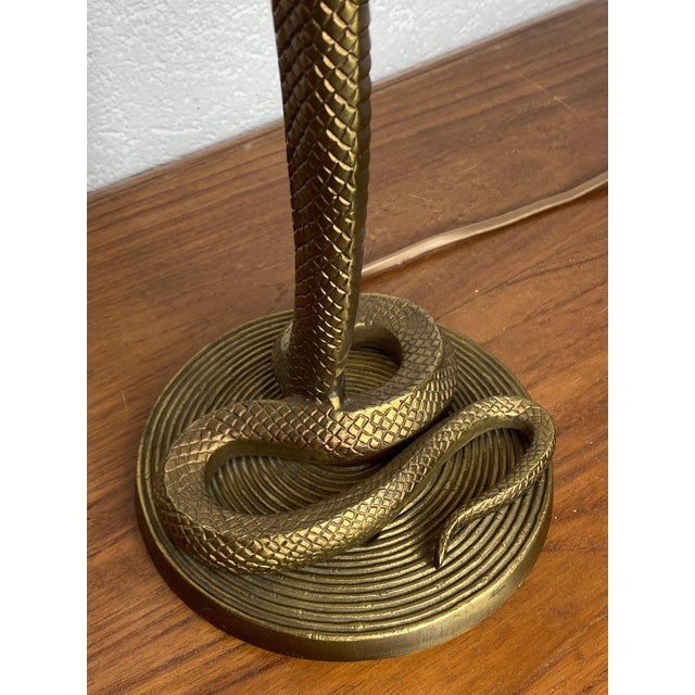 Vintage Bronze Cobra Lamp, 1970s For Sale - Image 12 of 18