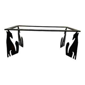 1990s Wrought Iron ‘Coyote’ Indoor or Outdoor Coffee Table Base