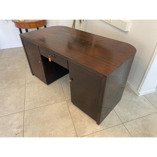 Art Deco Desk Office Desk, 1940s For Sale - Image 6 of 14